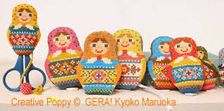 Matryoshka Needlework set by Gera Cross Stitch Chart