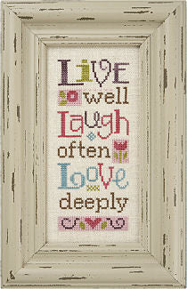 Lizzie*Kate Live Laugh Love Cross Stitch Chart