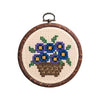 Olympus thread embroidery cross stitch kit with hoop no. 7331 Pansy